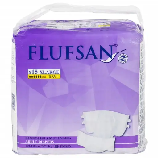 FLUFSAN ADULT DIAPER POLY BACK X-LARGE